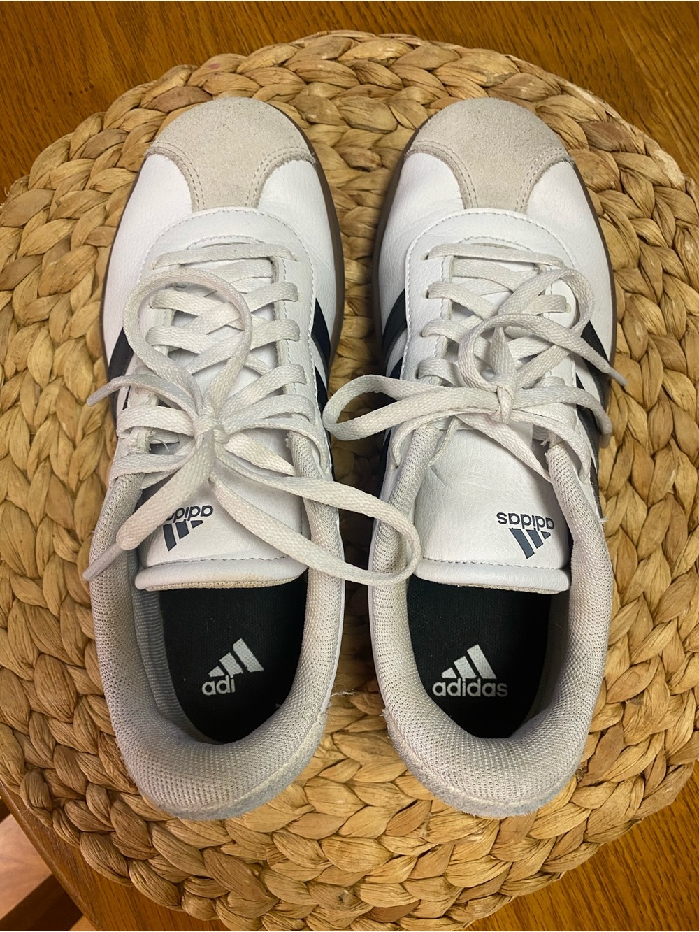 adidas Kids White Black & Cream Lifestyle Sneakers